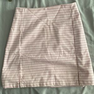 Brandy Melville J. Galt pink plaid skirt
